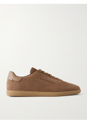 Zegna - 232 Leather-Trimmed Suede Sneakers - Men - Brown - UK 7