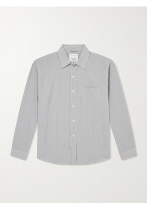mfpen - Executive Checked Cotton-Seersucker Shirt - Men - Gray - XS