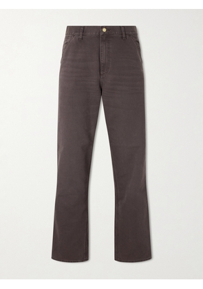 Carhartt WIP - Single Knee Wide-Leg Organic Cotton-Canvas Trousers - Men - Brown - UK/US 28
