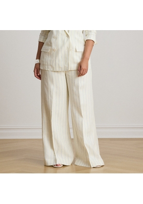 Curve - Striped Wide-Leg Linen Trousers