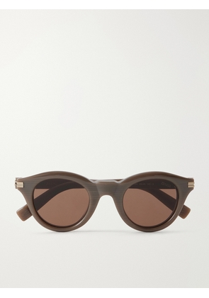 Zegna - Round-Frame Acetate Sunglasses - Men - Brown