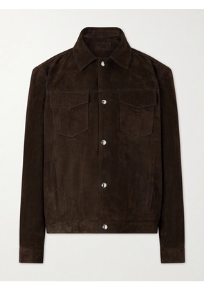 Mr P. - Croc-Effect Suede Jacket - Men - Brown - XS