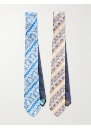 Missoni - Two-Pack 7cm Silk-Jacquard Tie - Men - Multi