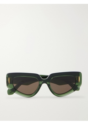 LOEWE - Anagram D-Frame Acetate Sunglasses - Men - Green