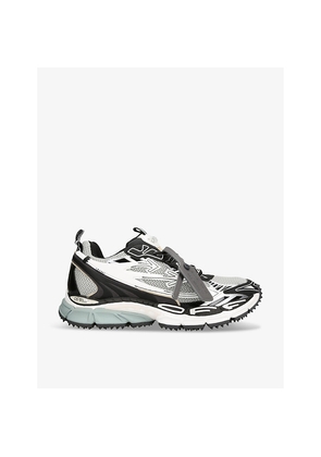 Womens Off-White C/O Virgil Abloh Be Right Back Mesh and Faux-Leather Low-Top Trainers
