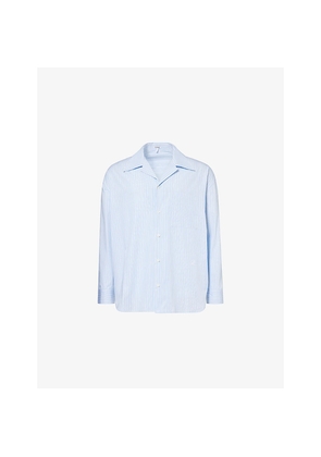 Mens Loewe Striped Loose-Fit Cotton Shirt