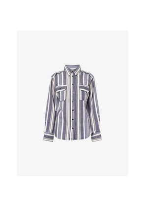 Womens Isabel Marant Etoile Gelva Striped Cotton Shirt