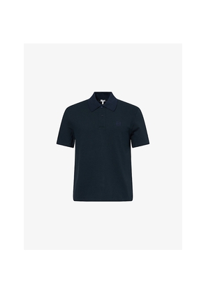 Mens Loewe Mini Anagram Cotton-Piqué Polo T-Shirt