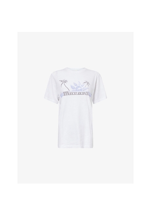Womens Isabel Marant Etoile Zewel Graphic-Print Cotton T-Shirt
