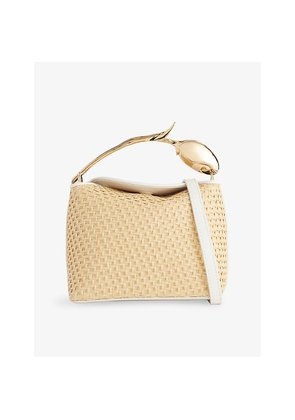 Womens Erdem Bloom Mini Raffia Handbag