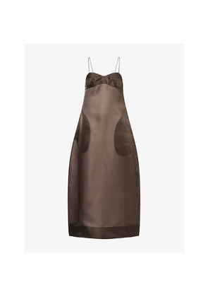 Womens Rohe Frames Sheer Bustier Silk Midi Dress