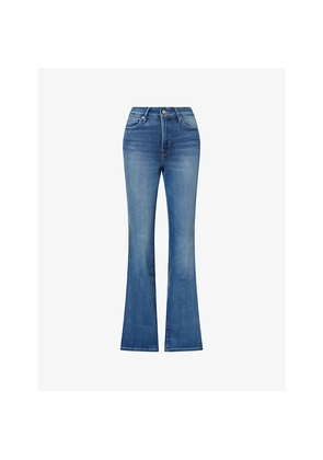 Womens Good American Soft Tech Good Classic Boot-Cut Stretch Denim Jeans