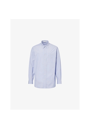 Mens The Row Kardiff Pinstripe Cotton Shirt