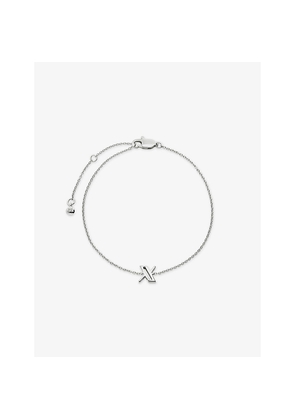 Womens Monica Vinader Initial x Sterling-Silver Bracelet