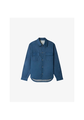 Mens Sandro Long-Sleeved Denim Shirt