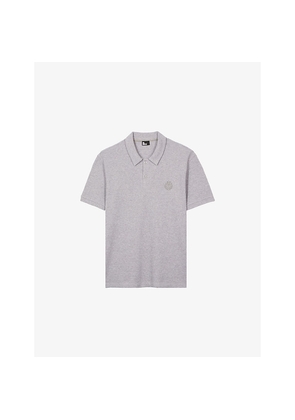 Mens The Kooples Logo-Embroidered Short-Sleeve Stretch-Cotton Polo