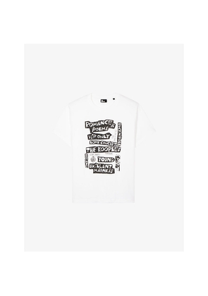 Womens The Kooples Sleeveless Graphic-Print Cotton T-Shirt