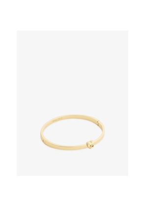 Womens Coach The Signature Heart Gold-Plated Brass Bangle