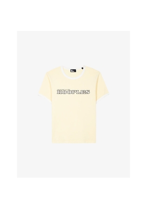 Womens The Kooples Logo-Print Short-Sleeve Cotton T-Shirt