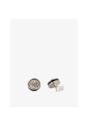 Mens Tateossian Skeleton Gear Palladium-Plated Metal Cufflinks