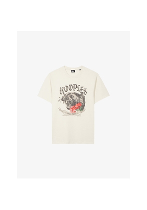 Mens The Kooples Logo-Print Short-Sleeve Cotton T-Shirt