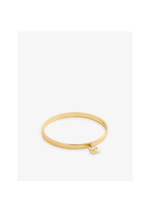 Womens Coach Tabby Charm Gold-Plated Brass Bangle