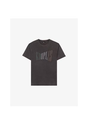 Mens The Kooples Logo-Print Short-Sleeve Cotton T-Shirt
