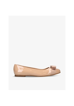Womens Salvatore Ferragamo Varina Bow-Embellished Patent-Leather Pumps