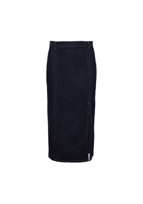 Straight denim maxi skirt