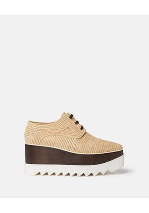 Stella McCartney - Elyse Raffia Platform Shoes, , Size: 41