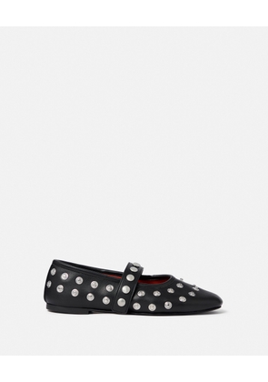 Stella McCartney - Ryder Popper-Studded Ballet Flats, , Size: 36