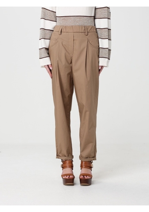 Pants BRUNELLO CUCINELLI Woman color Beige