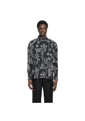 Floral Seersucker Shirt