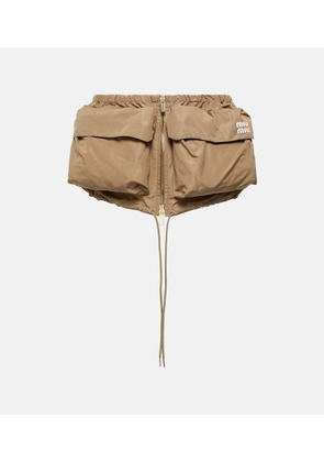 Miu Miu Drawstring zip miniskirt