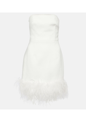 Rebecca Vallance Bridal Evelyn feather-trimmed minidress