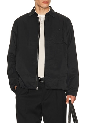 Rag & Bone Karl Nylon Zip Shirt Jacket in Salute - Black. Size L (also in S, M, XL/1X).