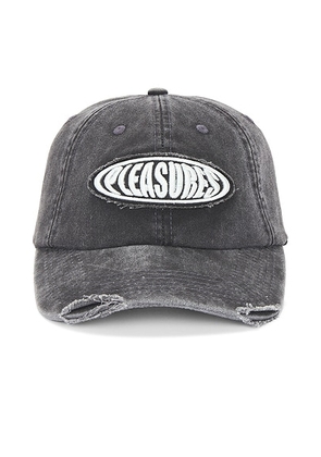 Pleasures Bubble Rip Cap in Grey - Black. Size all.