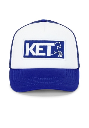 Pleasures Tranquil Trucker Hat in Blue - Blue. Size all.