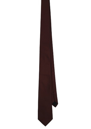 Saint Laurent Plain Tie in Bordeaux - Burgundy. Size L (also in ).