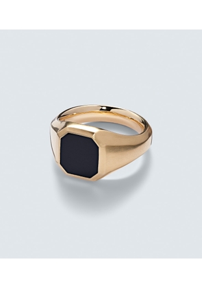 David Yurman StreamlineÂ® 18kt gold ring with onyx