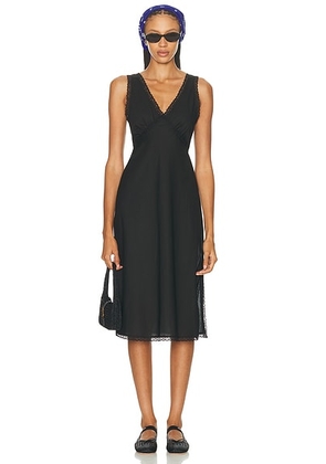 Cou Cou Intimates for FWRD The Iris Slip Dress in Black - Black. Size S (also in ).
