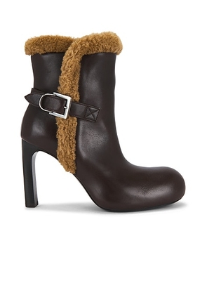 Balenciaga Fargo Bootie in Dark Brown & Beige - Brown. Size 38 (also in 36, 37, 39, 40, 41).