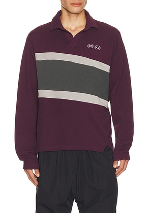 Commission Twisted Polo in Purple - Purple. Size L (also in M, XL).