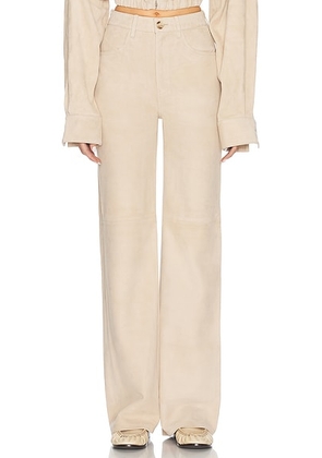 Helsa Suede 5 Pocket Pants in Sandy Beige - Beige. Size XXS (also in ).