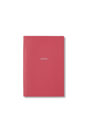 Smythson 2026 Chelsea Weekly Diary In Panama In Raspberry