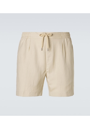 Ralph Lauren Purple Label Silk and linen pleated shorts