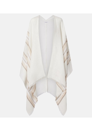 Brunello Cucinelli Striped linen, cashmere, and silk scarf