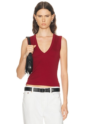FLORE FLORE Dewi Tank Top in Mulberry - Burgundy. Size L (also in M, S, XL, XS).
