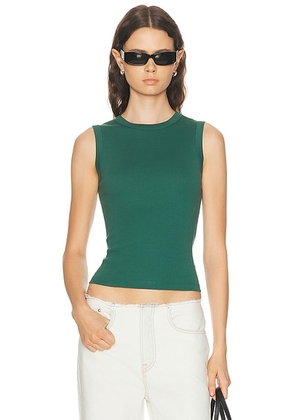 FLORE FLORE Esme Tank Top in Evergreen - Green. Size L (also in XS, S, M, XL).