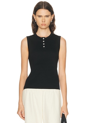 FLORE FLORE Jess Tank Top in Black - Black. Size L (also in M, S, XS).